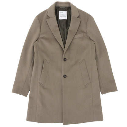 SHIPS シップス ULTRA FINE MERINO WOOL チェスターコート メンズ グレージュ M コート