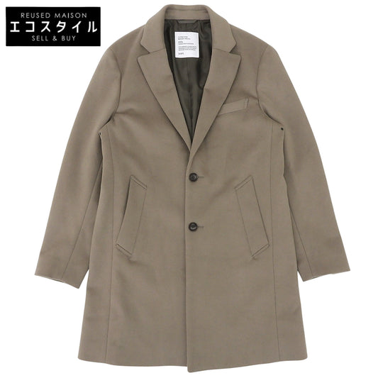 SHIPS シップス ULTRA FINE MERINO WOOL チェスターコート メンズ グレージュ M コート