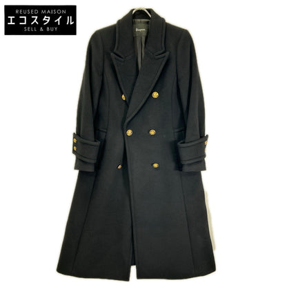 Diagram ダイアグラム 23年製 0323461040 ブラック 金ボタン ダブルブレストウールチェスターコート コート