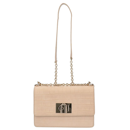 FURLA フルラ 1927 型押しレザー ミニ クロスボディ ショルダーバッグ