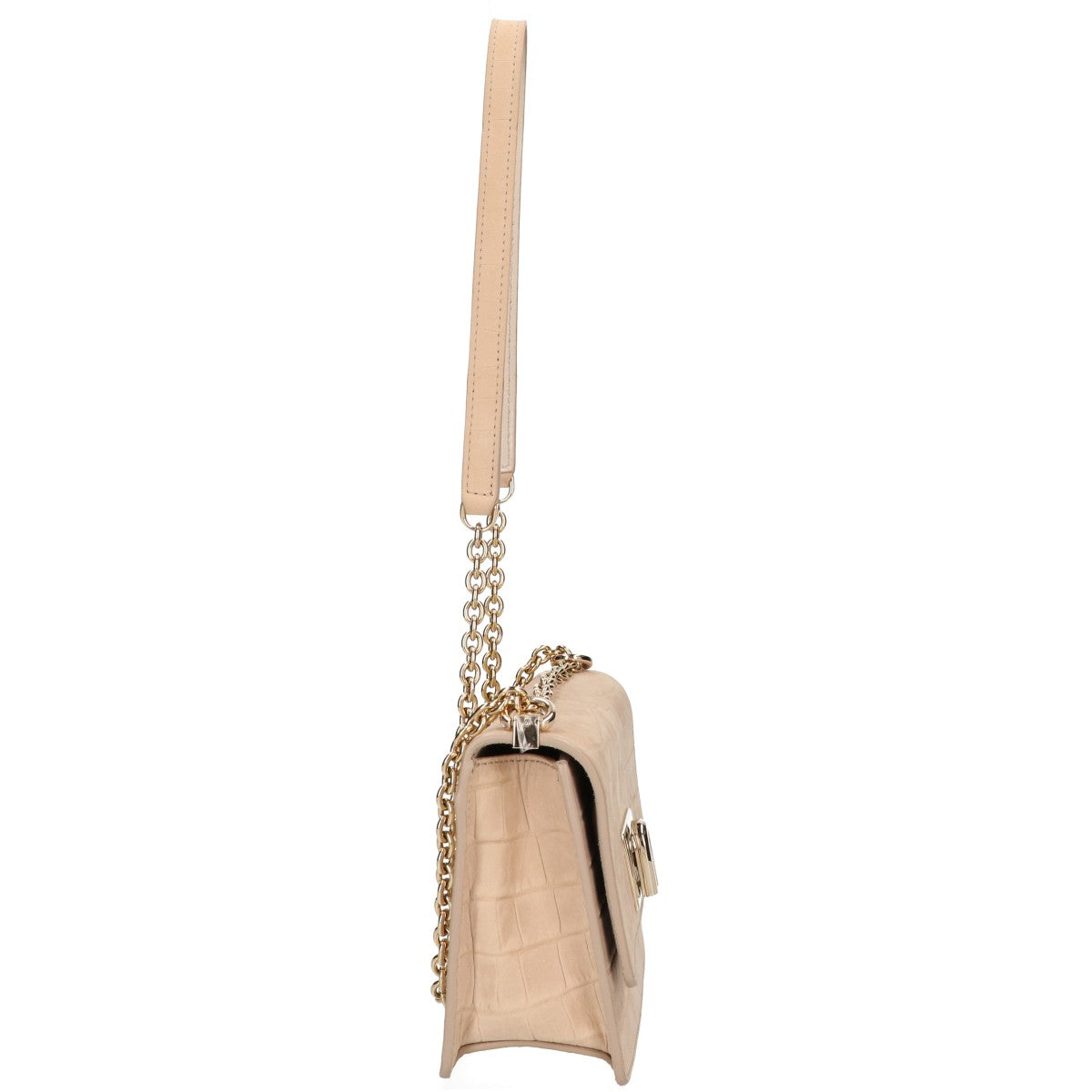 FURLA フルラ 1927 型押しレザー ミニ クロスボディ ショルダーバッグ