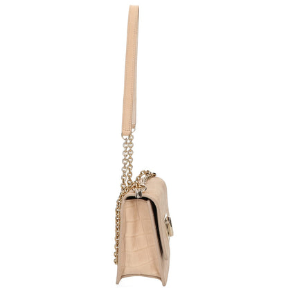 FURLA フルラ 1927 型押しレザー ミニ クロスボディ ショルダーバッグ