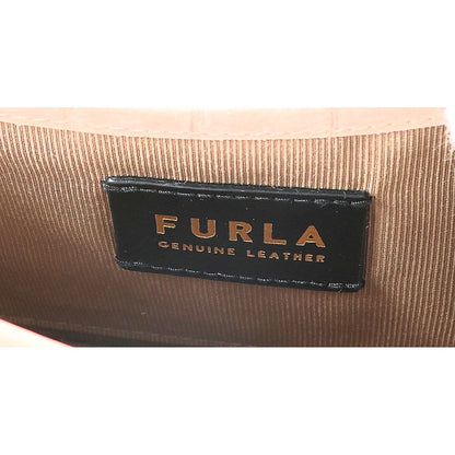 FURLA フルラ 1927 型押しレザー ミニ クロスボディ ショルダーバッグ