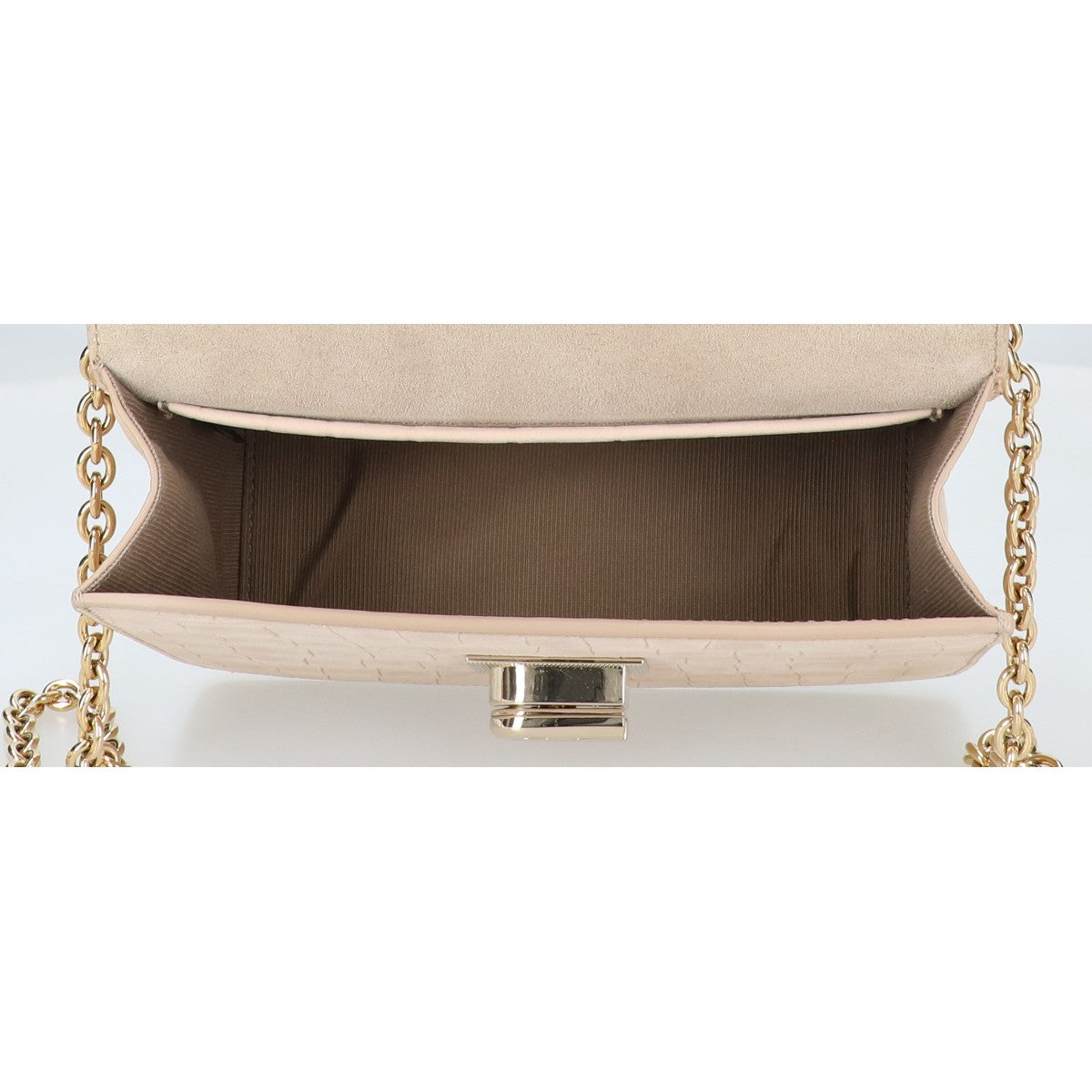 FURLA フルラ 1927 型押しレザー ミニ クロスボディ ショルダーバッグ