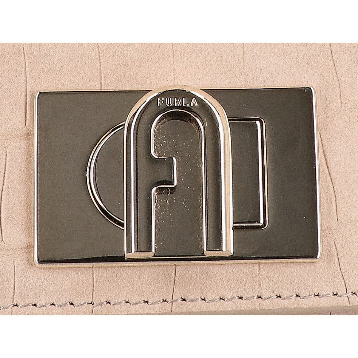 FURLA フルラ 1927 型押しレザー ミニ クロスボディ ショルダーバッグ