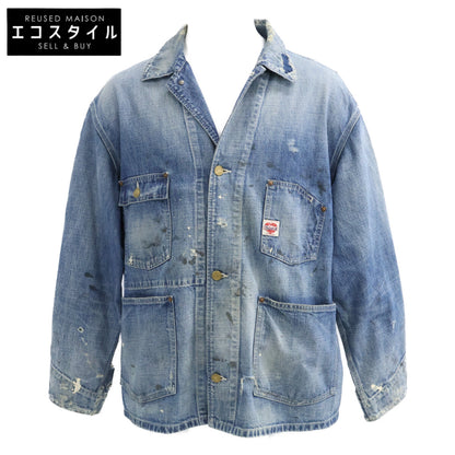 SAINT MICHAEL セントマイケル 【美品/国内正規/24年製】SM-YS8-0000-059 COVERALL/HEART TAG ヴィンテージ/ダメージ加工 デニム カバーオール ジャケット