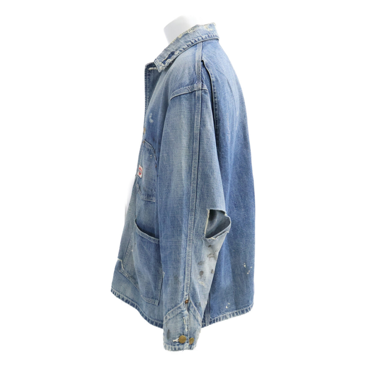 SAINT MICHAEL セントマイケル 【美品/国内正規/24年製】SM-YS8-0000-059 COVERALL/HEART TAG ヴィンテージ/ダメージ加工 デニム カバーオール ジャケット