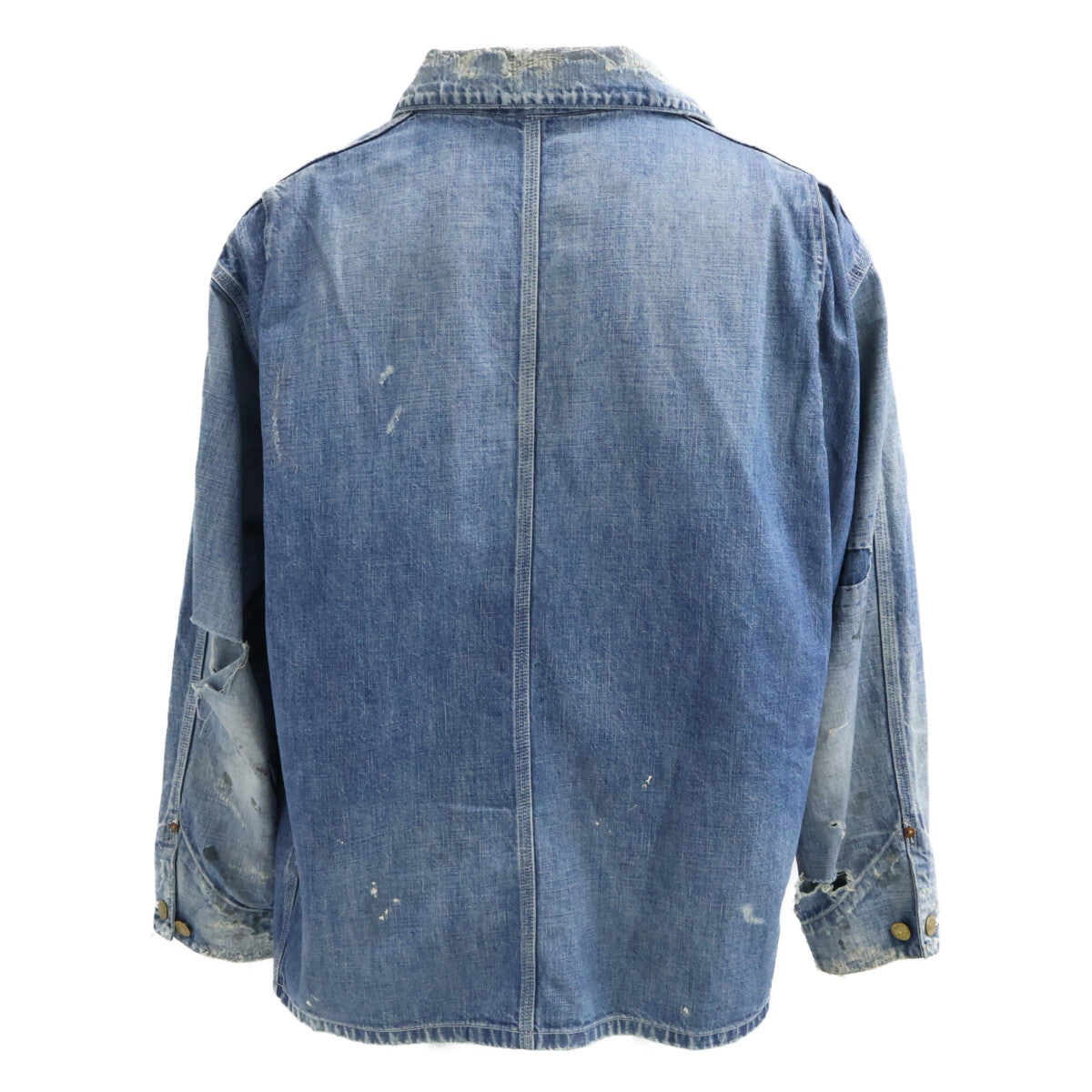 SAINT MICHAEL セントマイケル 【美品/国内正規/24年製】SM-YS8-0000-059 COVERALL/HEART TAG ヴィンテージ/ダメージ加工 デニム カバーオール ジャケット