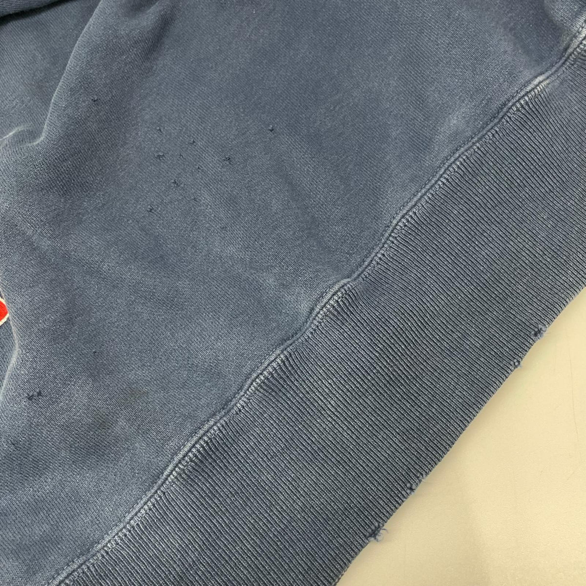 SAINT MICHAEL セントマイケル 24AW SM-YS1-0000-036 ネイビー CREW SWEAT UNIFIED ダメージ/フェード加工 プリントスウェット トップス
