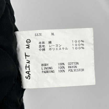 SAINT MICHAEL セントマイケル 23AW SM-A23-0000-046 ブラック×ホワイト SHIRT PARKA/CHECK ヴィンテージ加工 シャツパーカー ジャケット