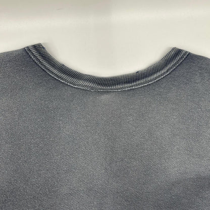 SAINT MICHAEL セントマイケル 25AW SM-HR1-0000-048 ネイビー SAINT POWER CRW NECK SWT ダメージ/フェード加工 プリントスウェット トップス