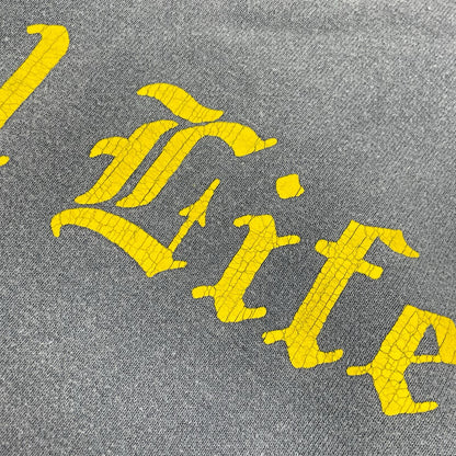 SAINT MICHAEL セントマイケル 24SS SM-YS8-0000-029 ネイビー CRW SWEAT/FATAL LIFE ダメージ/フェード加工 プリントスウェット トップス
