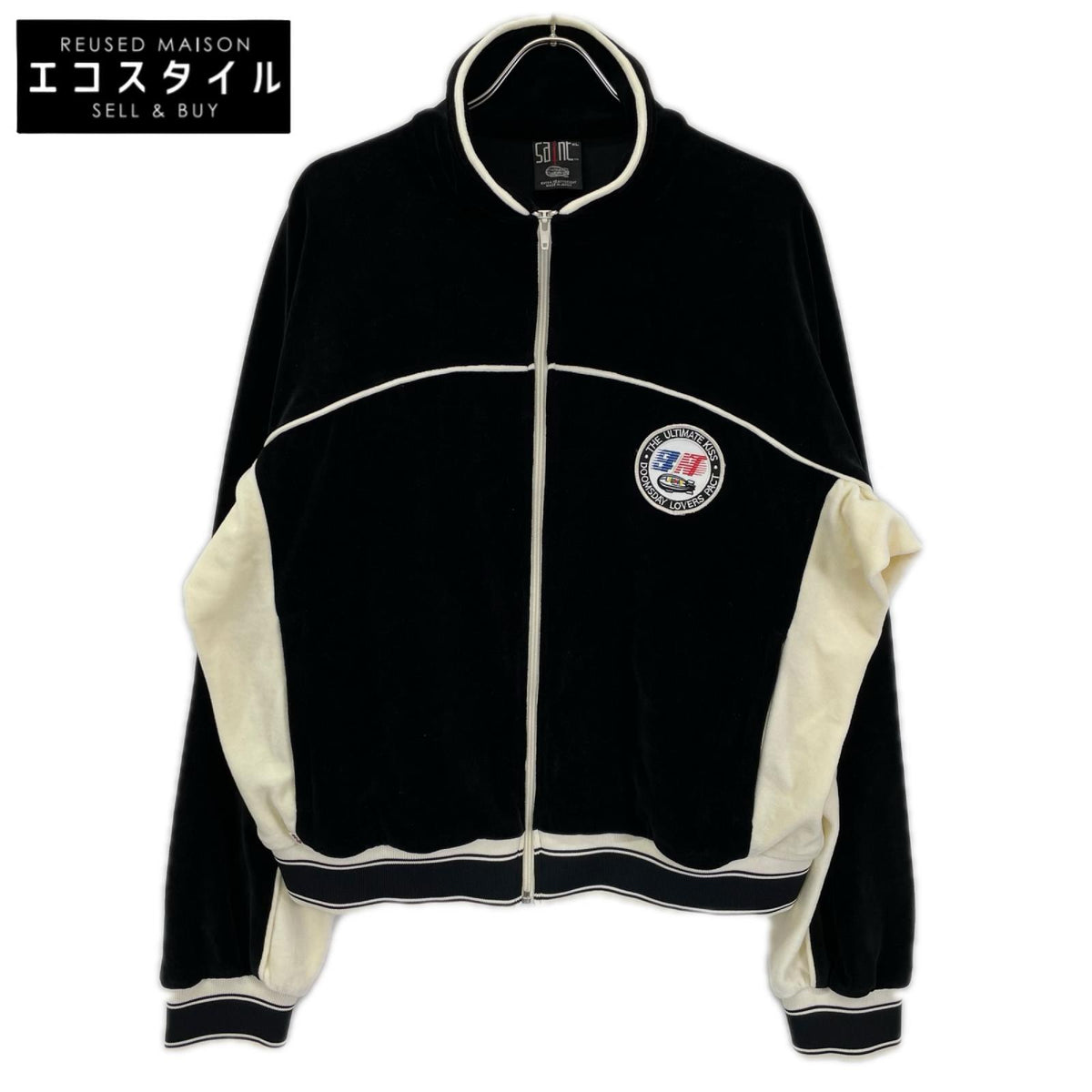 SAINT MICHAEL セントマイケル 【×LASTMAN】25SS SM-HR8-0000-C33 ブラック TRACK JACKET VELOUR ベロアトラックジャケット ジャケット