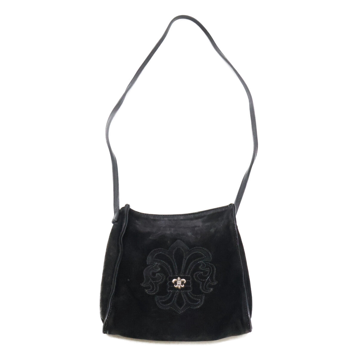 Chrome hearts クロムハーツ BS Flare Square Pocket Suede Leather Shoulder Bag/スクエアポケット BSフレアパッチ スエード ショルダーバッグ