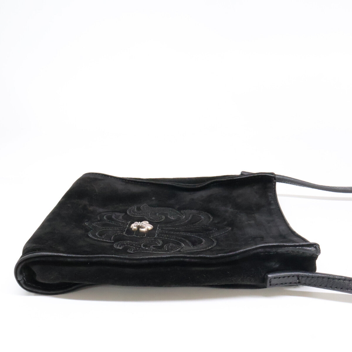 Chrome hearts クロムハーツ BS Flare Square Pocket Suede Leather Shoulder Bag/スクエアポケット BSフレアパッチ スエード ショルダーバッグ