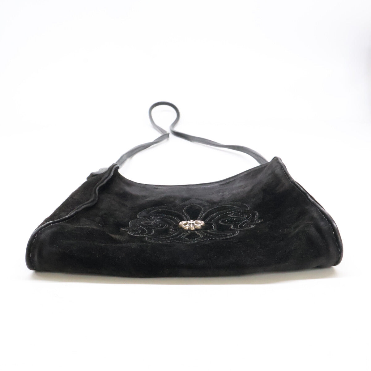 Chrome hearts クロムハーツ BS Flare Square Pocket Suede Leather Shoulder Bag/スクエアポケット BSフレアパッチ スエード ショルダーバッグ