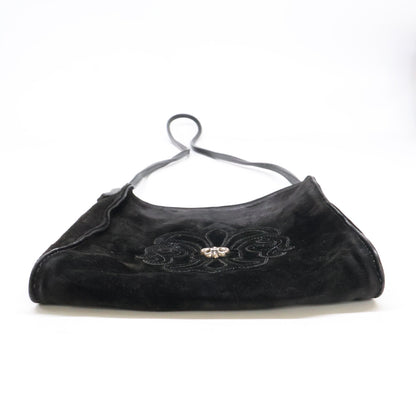 Chrome hearts クロムハーツ BS Flare Square Pocket Suede Leather Shoulder Bag/スクエアポケット BSフレアパッチ スエード ショルダーバッグ