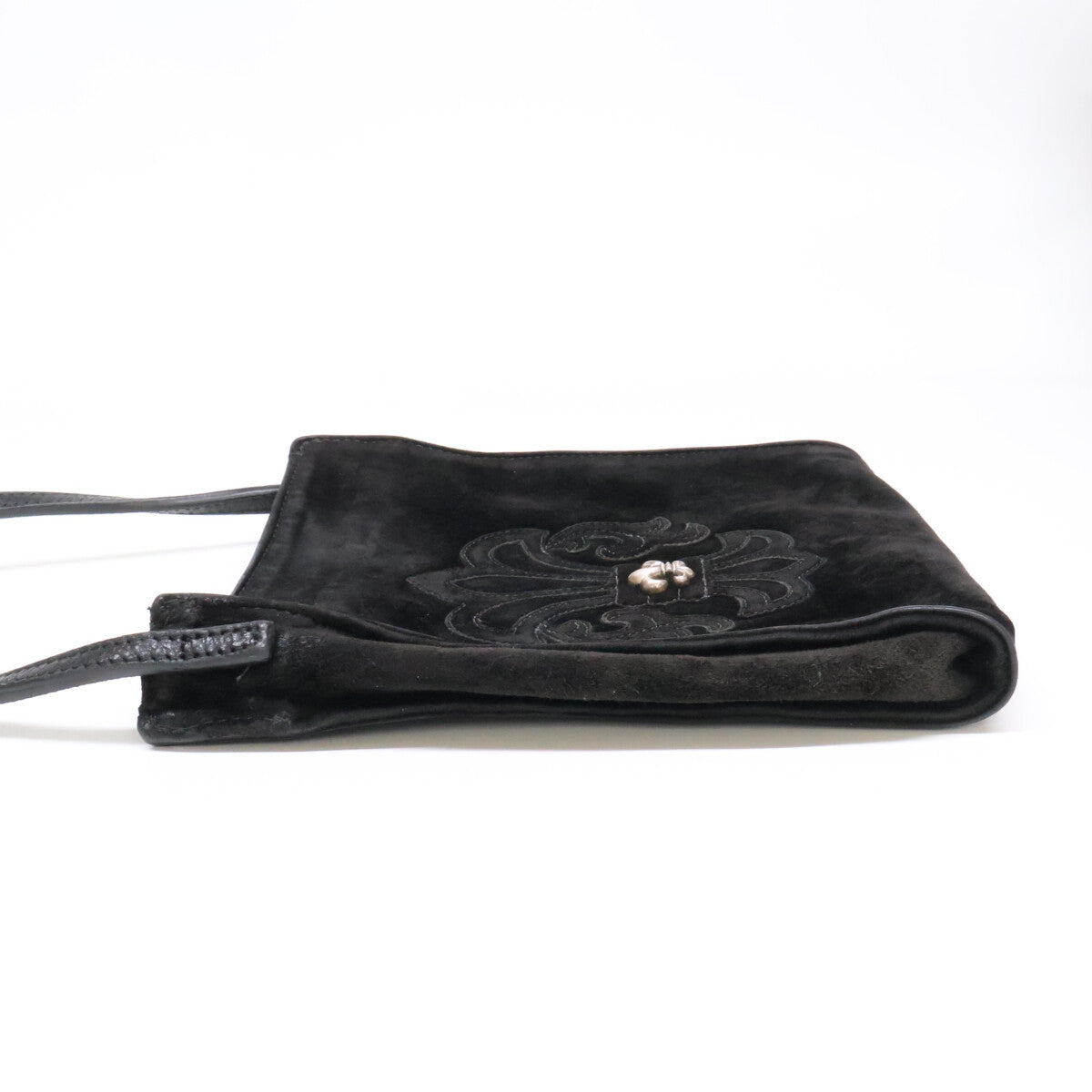 Chrome hearts クロムハーツ BS Flare Square Pocket Suede Leather Shoulder Bag/スクエアポケット BSフレアパッチ スエード ショルダーバッグ