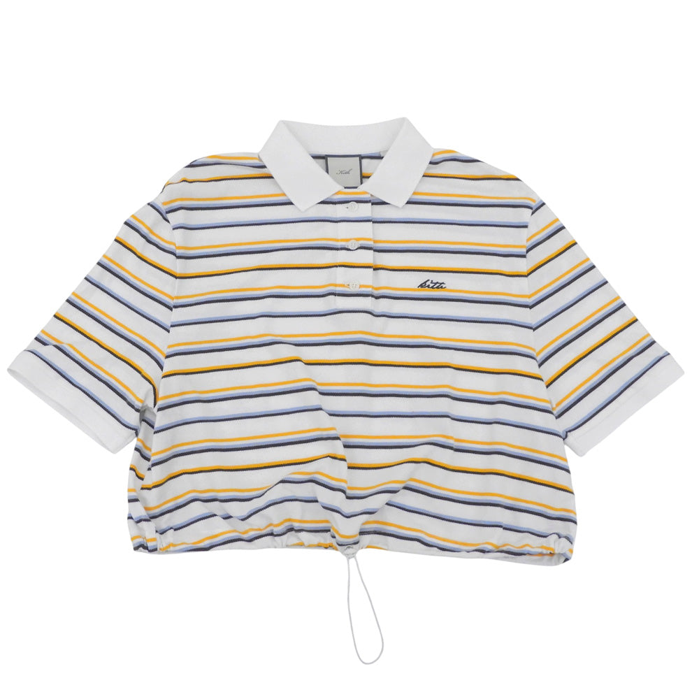 KITH キス コットン マルチカラーストライプ クロップドポロシャツ トップス レディース ホワイト XS トップス