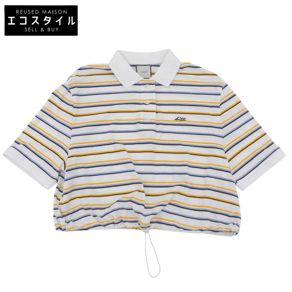 KITH キス コットン マルチカラーストライプ クロップドポロシャツ トップス レディース ホワイト XS トップス