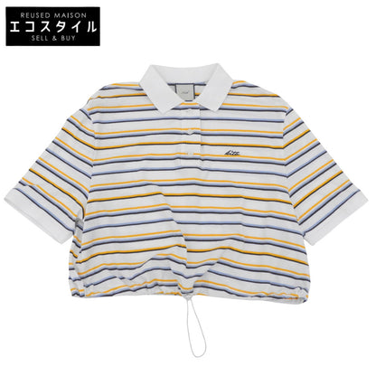 KITH キス コットン マルチカラーストライプ クロップドポロシャツ トップス レディース ホワイト XS トップス