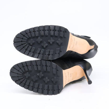 JIMMY CHOO ジミーチュウ 【新品同様】124 GALEN BIKER LEATHER UNLINED レザー バイカー ブーツ シューズ