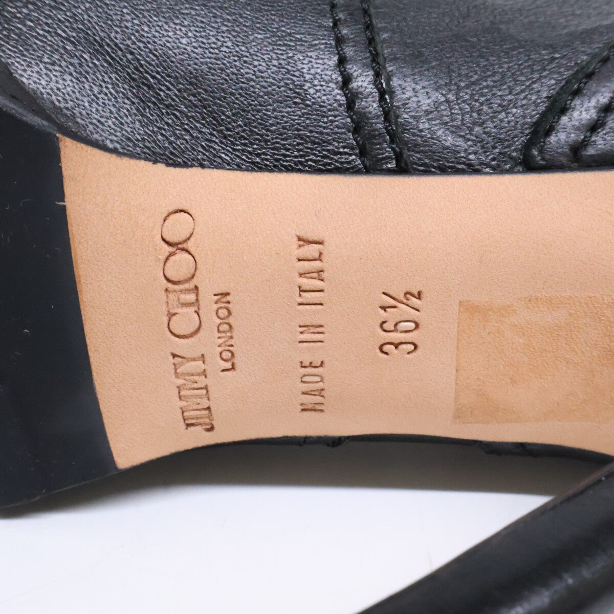 JIMMY CHOO ジミーチュウ 【新品同様】124 GALEN BIKER LEATHER UNLINED レザー バイカー ブーツ シューズ