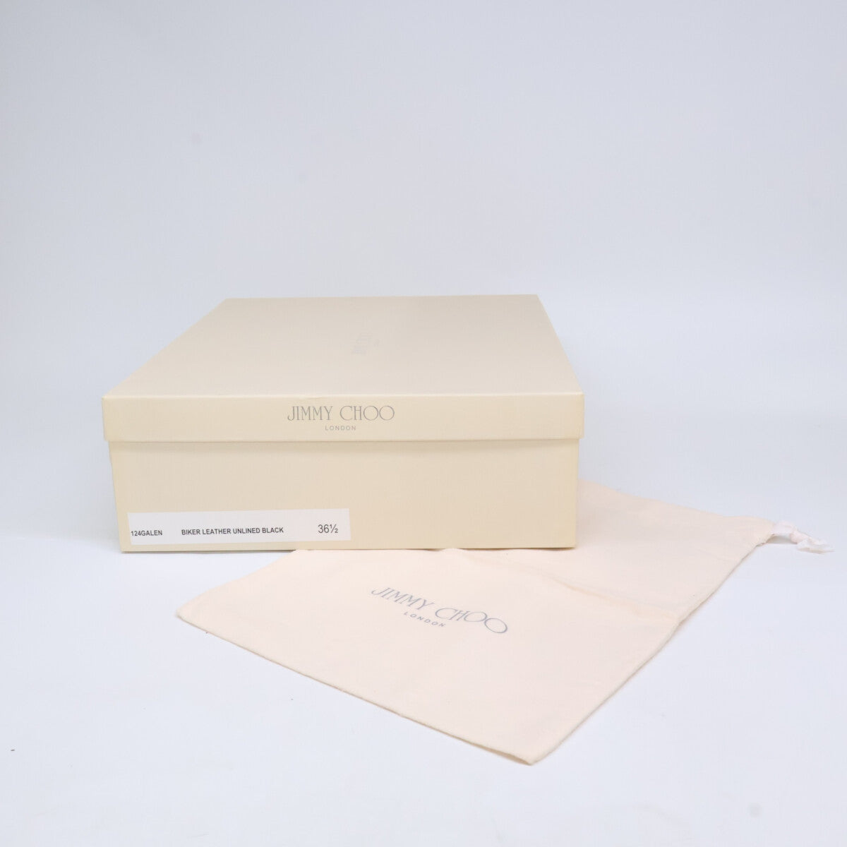 JIMMY CHOO ジミーチュウ 【新品同様】124 GALEN BIKER LEATHER UNLINED レザー バイカー ブーツ シューズ