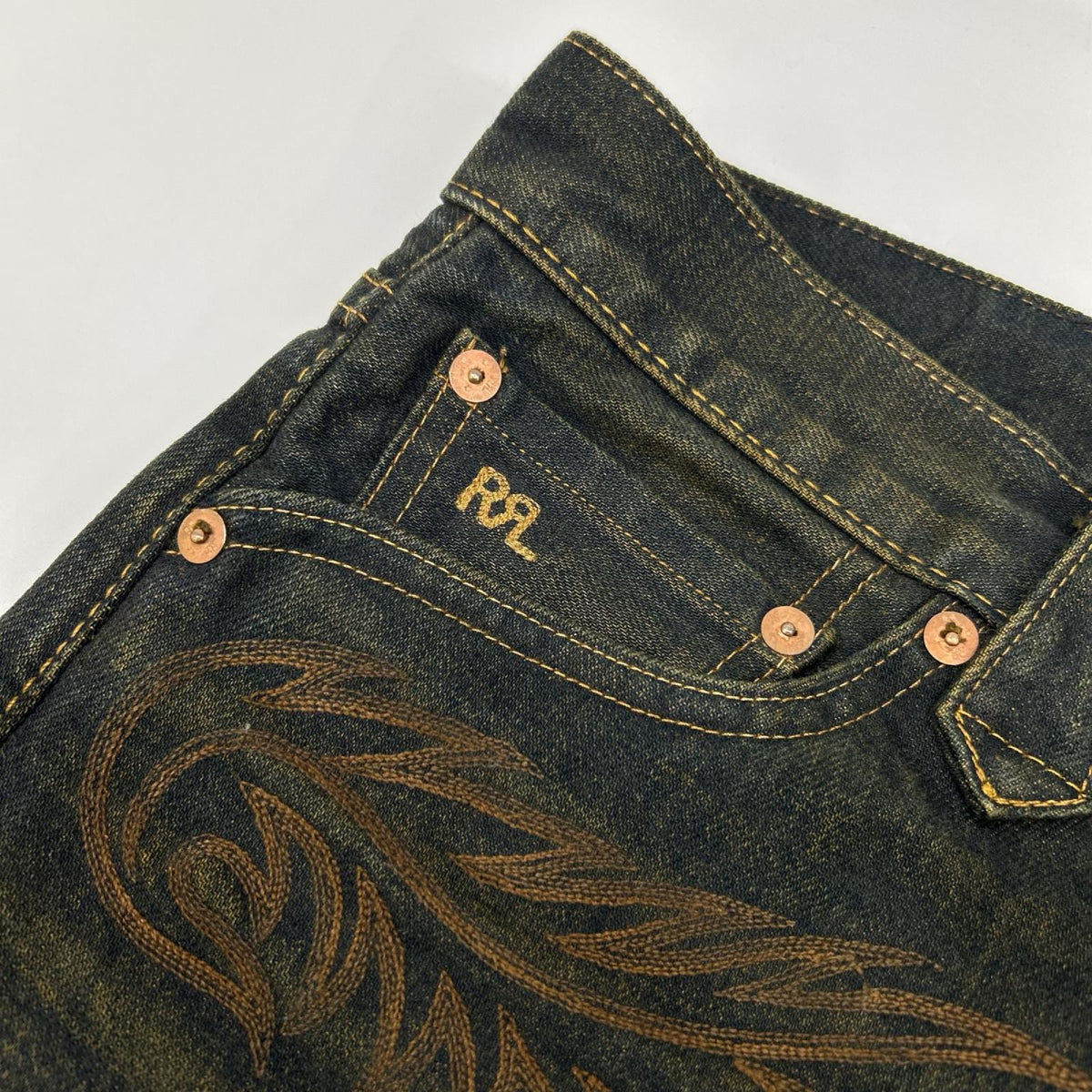 RRL ダブルアールエル 782P05119001 インディゴ ストレート フィット Bexhill ウエスタン ジーンズ ボトムス