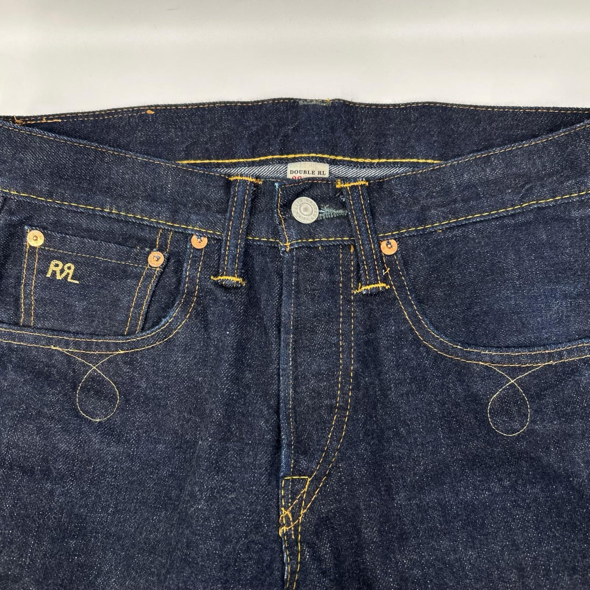 RRL ダブルアールエル インディゴ スリム ブーツ イーストウエスト セルビッジ ジーンズ ボトムス