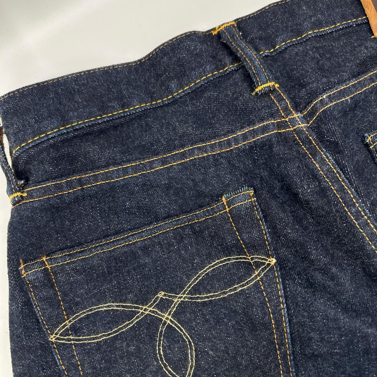 RRL ダブルアールエル インディゴ スリム ブーツ イーストウエスト セルビッジ ジーンズ ボトムス