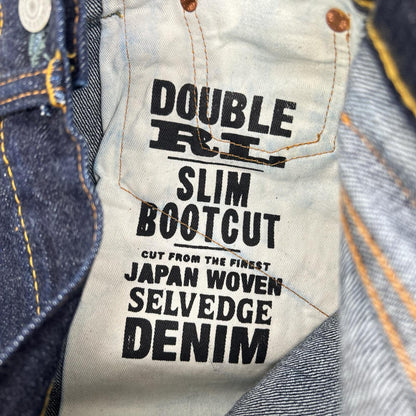 RRL ダブルアールエル インディゴ スリム ブーツ イーストウエスト セルビッジ ジーンズ ボトムス