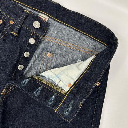 RRL ダブルアールエル インディゴ スリム ブーツ イーストウエスト セルビッジ ジーンズ ボトムス