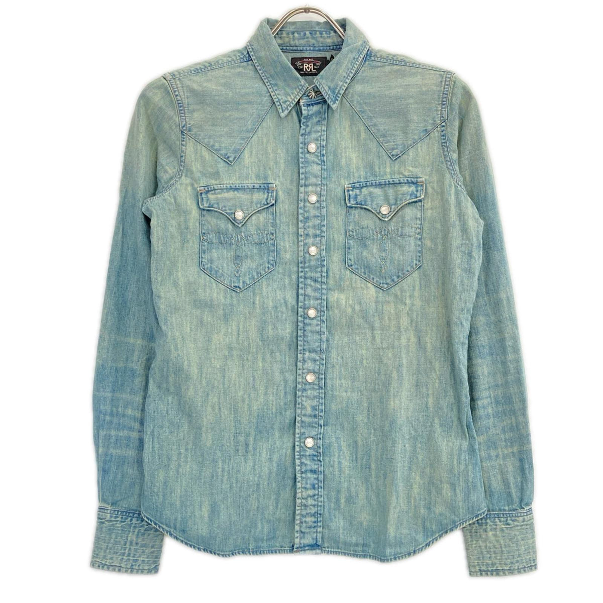 RRL ダブルアールエル ライトブルー インディゴ デニム ウエスタン シャツ トップス