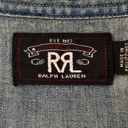 RRL ダブルアールエル ライトブルー インディゴ デニム ウエスタン シャツ トップス