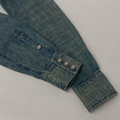 RRL ダブルアールエル ライトブルー インディゴ デニム ウエスタン シャツ トップス