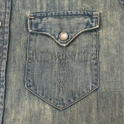 RRL ダブルアールエル ライトブルー インディゴ デニム ウエスタン シャツ トップス