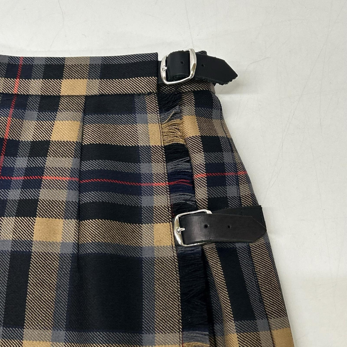 O'NEIL OF DUBLIN オニールオブダブリン ブラウン チェック柄 レギュラーキルト エクストラベルトスカート スカート