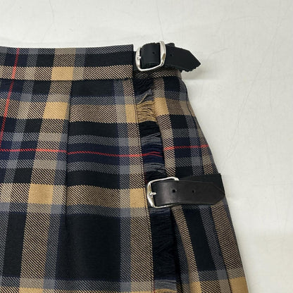 O'NEIL OF DUBLIN オニールオブダブリン ブラウン チェック柄 レギュラーキルト エクストラベルトスカート スカート