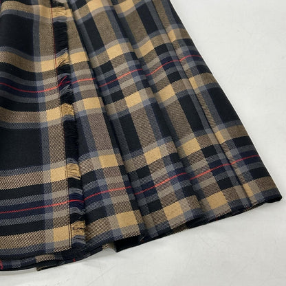 O'NEIL OF DUBLIN オニールオブダブリン ブラウン チェック柄 レギュラーキルト エクストラベルトスカート スカート