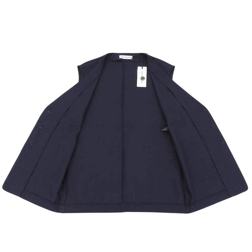 美品 Vネック ジレ＆フレア スカート セットアップ スーツ レディース ネイビー ONE SIZE 25年製 スーツ セットアップ