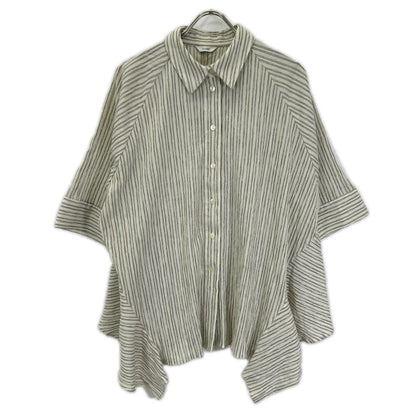 CLANE クラネ ホワイト COTTON CREPE BACK FRILL SHIRT シャツ トップス