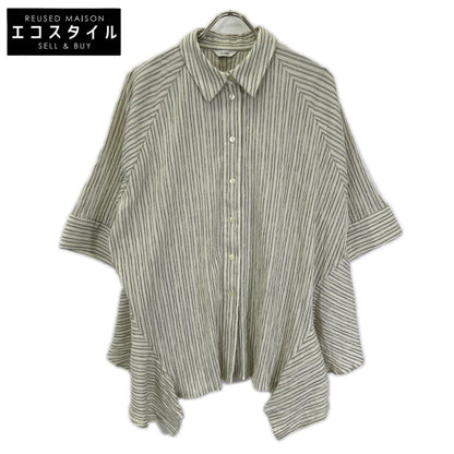 CLANE クラネ ホワイト COTTON CREPE BACK FRILL SHIRT シャツ トップス