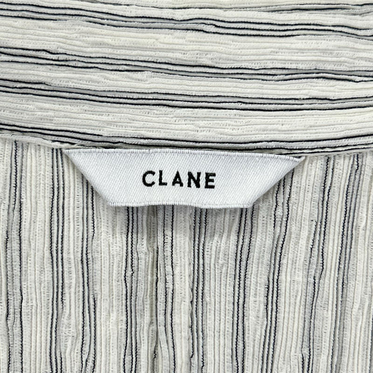 CLANE クラネ ホワイト COTTON CREPE BACK FRILL SHIRT シャツ トップス