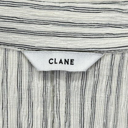 CLANE クラネ ホワイト COTTON CREPE BACK FRILL SHIRT シャツ トップス