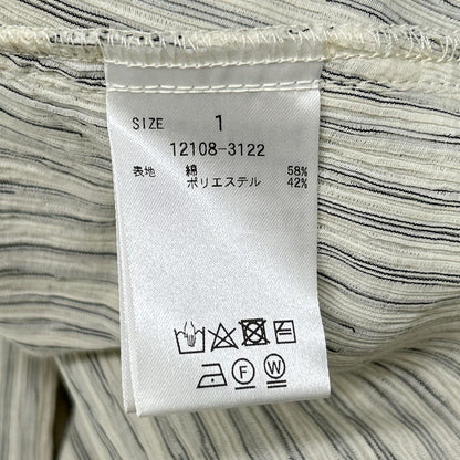 CLANE クラネ ホワイト COTTON CREPE BACK FRILL SHIRT シャツ トップス