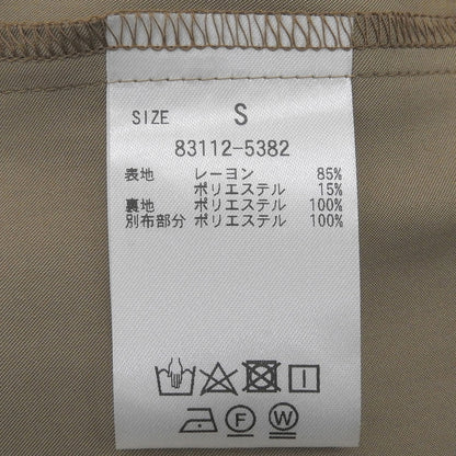 MANOF マノフ 美品 ディープスリットレイヤードワンピース レディース ネイビー×ベージュ S ワンピース