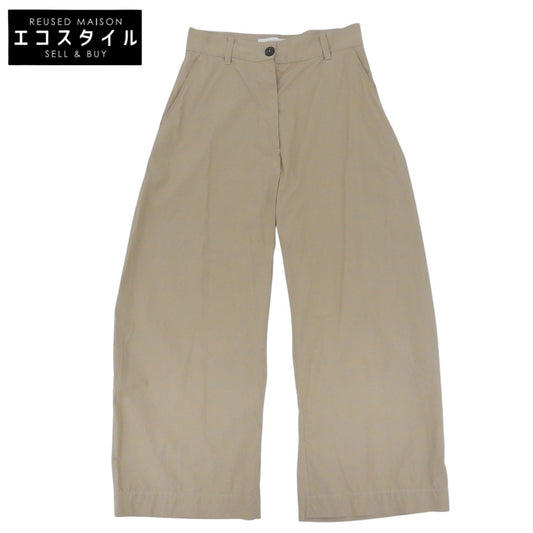 STUDIO NICHOLSON スタジオ ニコルソン WIDE CROP PANT ワイドクロップパンツ コットン ボトムス レディース ベージュ 00 52-10-731043 ボトムス