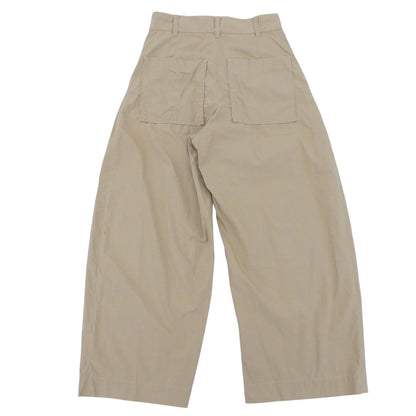 STUDIO NICHOLSON スタジオ ニコルソン WIDE CROP PANT ワイドクロップパンツ コットン ボトムス レディース ベージュ 00 52-10-731043 ボトムス