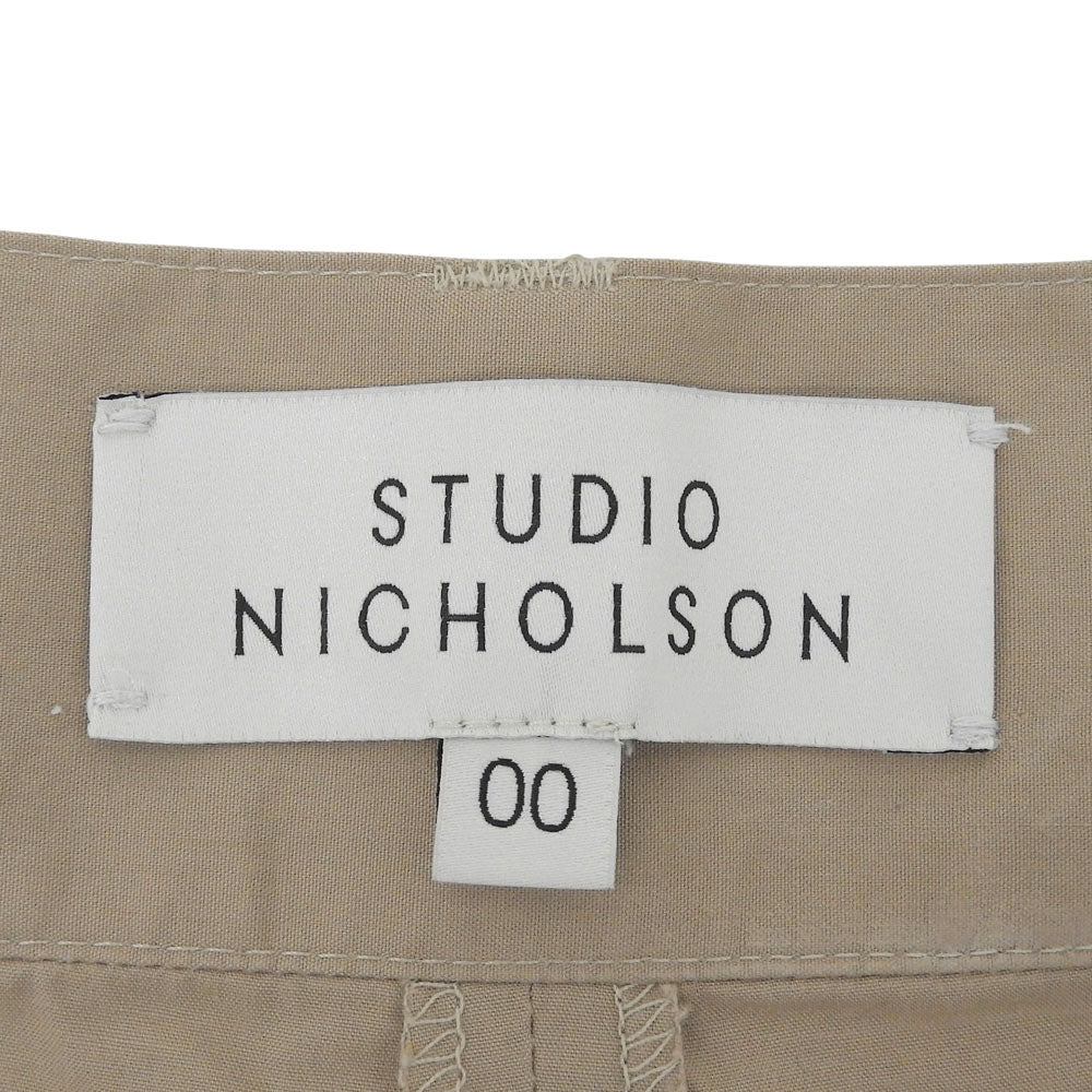 STUDIO NICHOLSON スタジオ ニコルソン WIDE CROP PANT ワイドクロップパンツ コットン ボトムス レディース ベージュ 00 52-10-731043 ボトムス